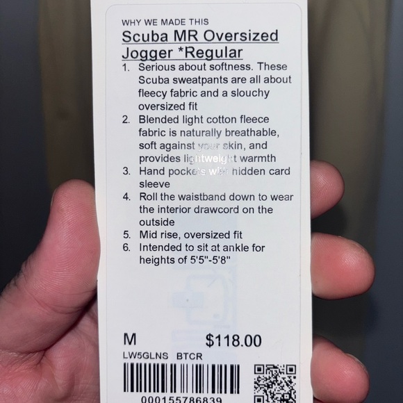 lululemon buttercream scuba joggers NWT - Picture 2 of 4